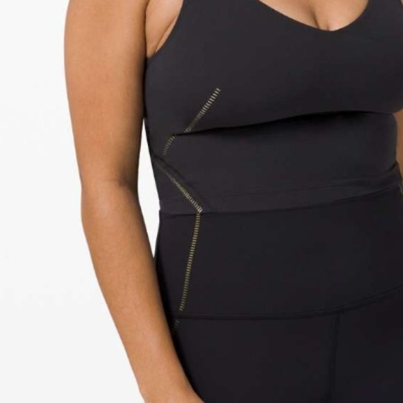 Nwt Lululemon  special edition  black & gold align tank buttery-soft nulu sz 10 - Picture 4 of 4